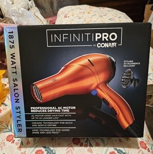 INFINITIPRO BY CONAIR Hair Dryer, 1875W Salon Performance AC Motor Hair Dryer
